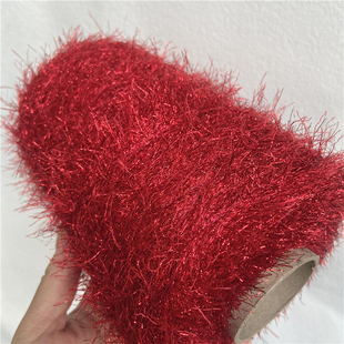 闪光羽毛纱 玻璃纱 高级感超好看仿水貂皮草毛衣围巾配线混线好看