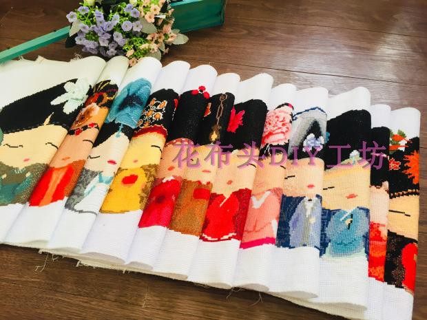 纯手工十字绣成品金陵十二钗