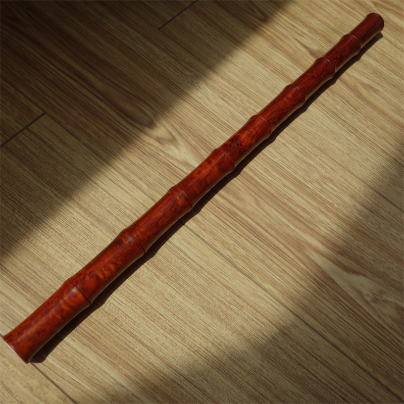 小叶紫檀老料竹节棍节节高实木质短棍敲打棒中医养生健身棍子