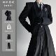 西服外套中性风高级感黑色正肩大衣风衣套装 ASAE春秋季 山本风长款
