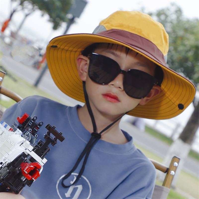 户外防晒帽子夏季大檐防紫外线薄款太阳渔夫透气亲子男女童遮阳帽