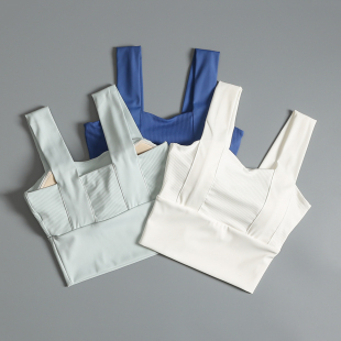 外穿运动内衣女带胸垫防震聚拢瑜伽文胸美背专业跑步健身背心bra