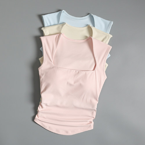 高级感中长款瑜伽服背心收副乳