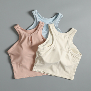 高强度运动文胸女夏季一体式瑜伽健身内衣外穿跑步训练防震背心