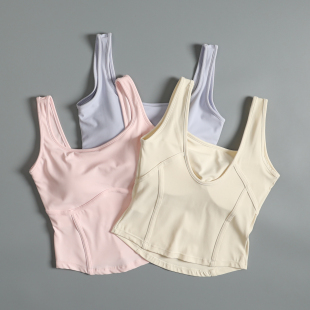 运动文胸女夏季 跑步防震背心外穿 瑜伽健身遮副乳内衣美背一体式