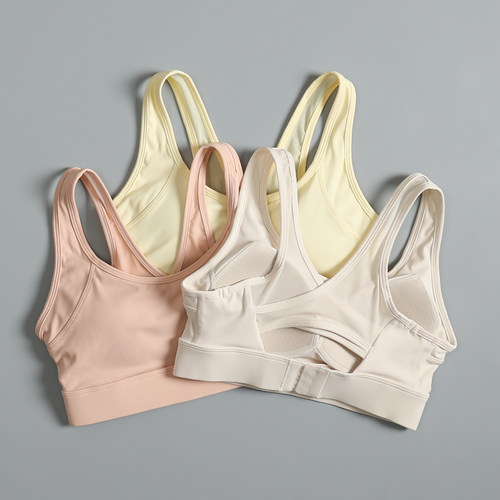 一体式运动内衣女网纱透气瑜伽