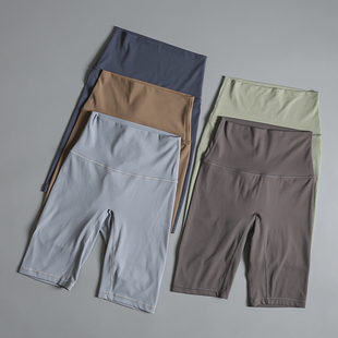 五分瑜伽裤女外穿夏季薄款高腰提臀速干紧身运动打底短裤骑行裤