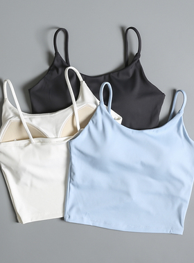 运动内衣女夏季固定一体式遮副乳瑜伽吊带美背高颜值跑步健身文胸