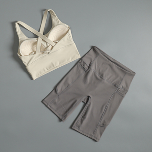 女夏季 运动套装 高颜值跑步防震美背文胸专业健身房训练速干瑜伽服