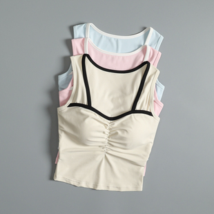 跑步防震内衣女夏季 瑜伽训练速干文胸健身房运动背心外穿 一体式