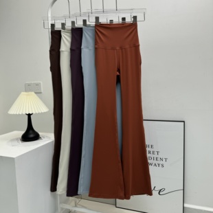 瑜伽服微喇叭裤女外穿高腰提臀收腹弹力显瘦速干舞蹈健身运动长裤