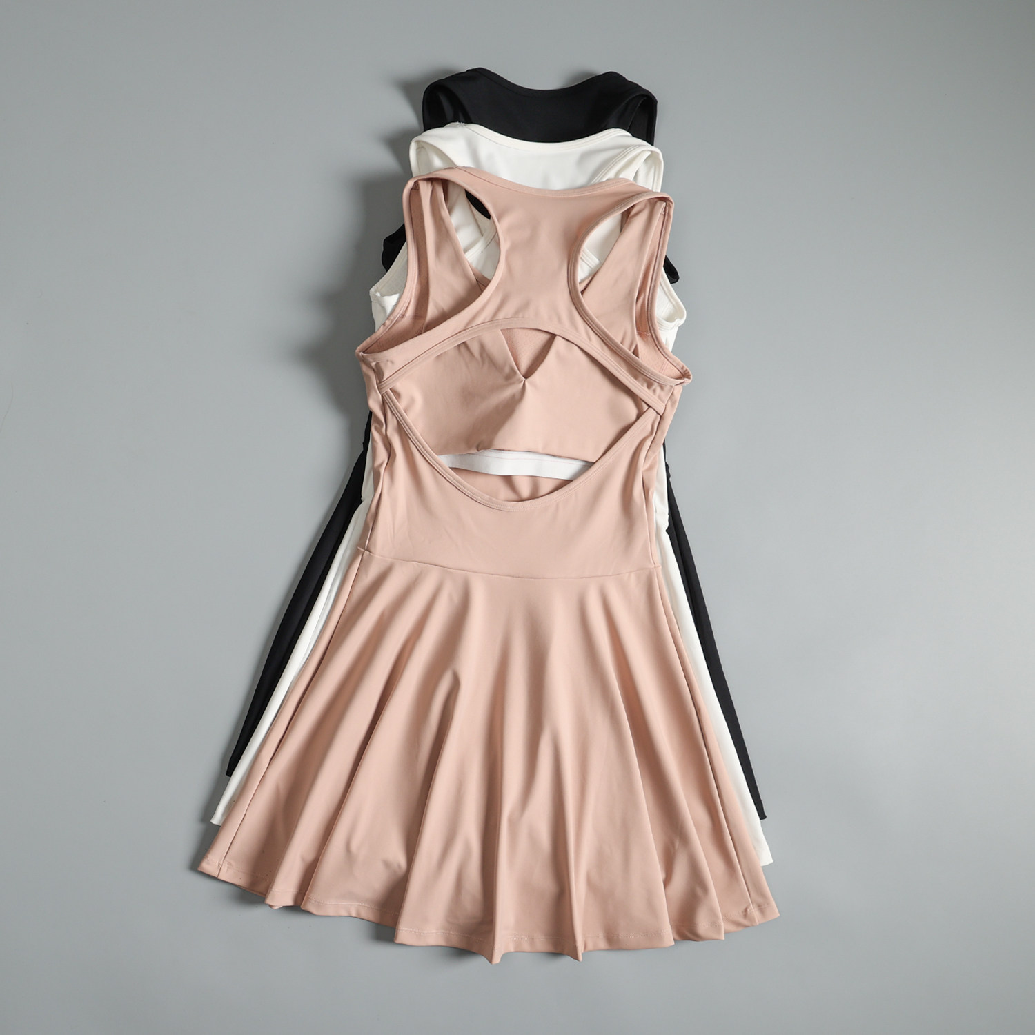 高级感镂空美背运动连衣裙女带胸垫瑜伽跑步速干服时尚健身网球裙,运动服/休闲服装,运动连衣裙,淘宝优惠券,粉丝福利购,淘宝优惠卷