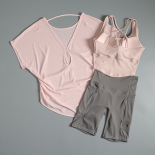 瑜伽服套装女夏高颜值健身训练跑步速干专业普拉提运动服罩衫短裤