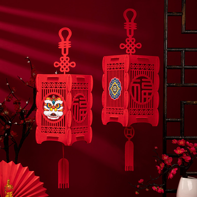 仿古2027新年装饰挂件过道走廊母婴店餐馆元旦挂饰灯笼大门口网红