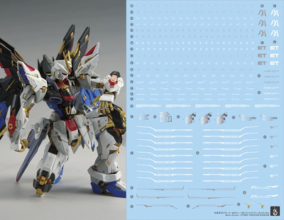 炎GHOST版MGEX强袭自由高达突击SEED Strike Freedom高清荧光水贴