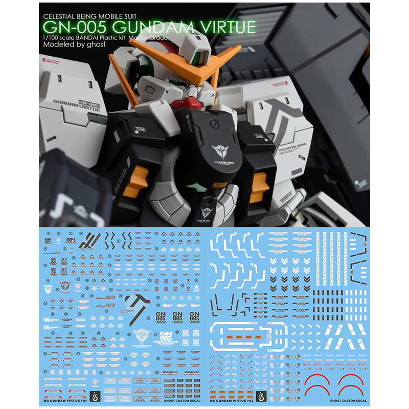 炎 GHOST版 MG Virtue GN-005 德天使+娜德雷(提耶利亚) 荧光水贴