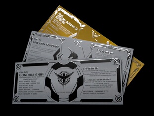 包邮 雪焰工作室-PG能天使 独角兽 报丧女妖 地台用金属贴 铭牌