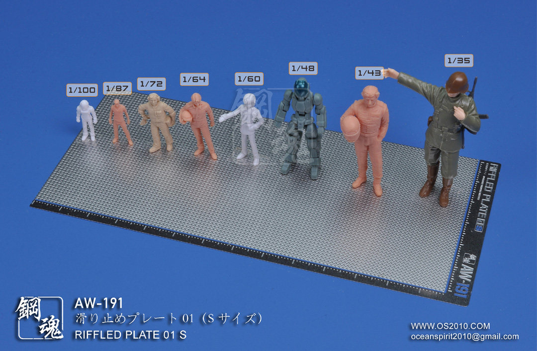 AW-191/192/193日本A.W钢魂科幻民用场景改造用防滑板01款(S/M/L)