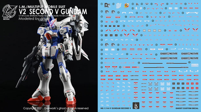 现货包邮炎水贴 GHOST版 HGUC V高达 V Dash 2nd V Second V水贴