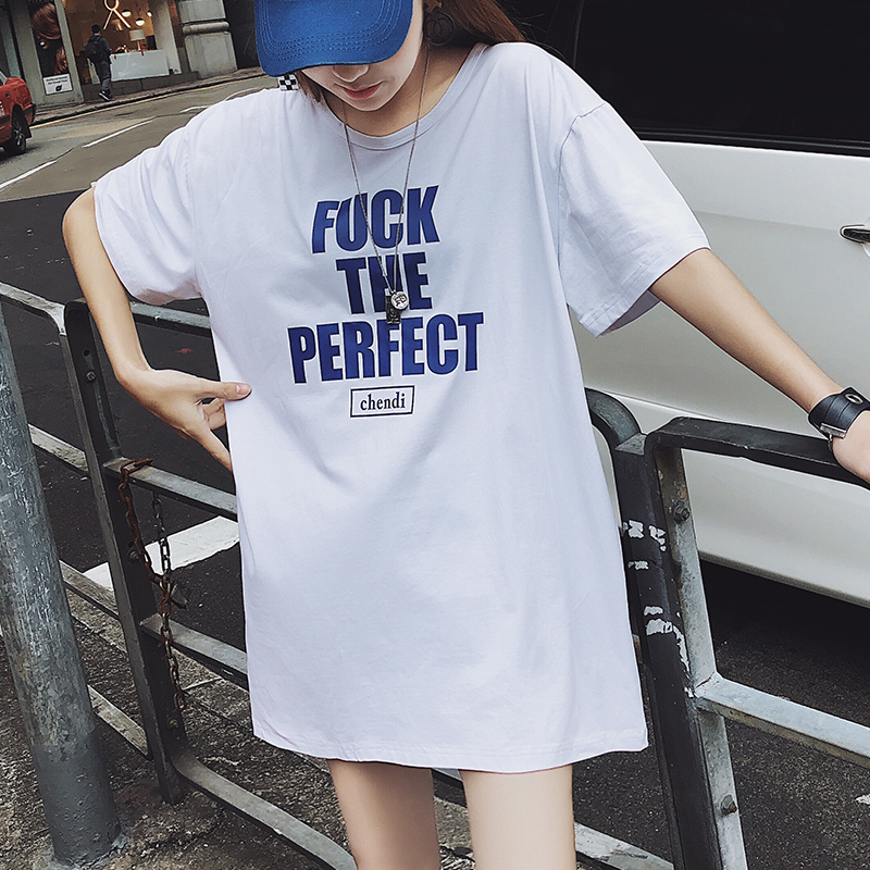 中长款胖mm加肥加大码短袖T恤女200斤胖妹妹春装2025新款遮肚上衣
