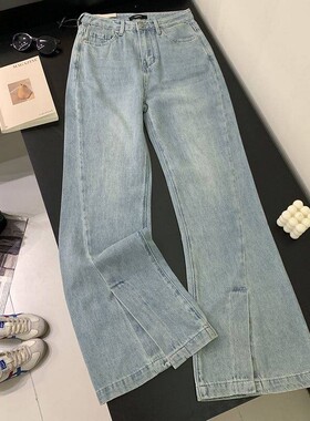 【本期清仓】Q68微喇牛仔裤女梨型身材夏季设计感高腰窄版喇叭裤