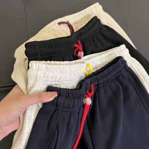 J88阔腿卫裤女薄款弯刀裤2025夏松紧腰宽松直筒休闲裤拖地梧桐裤