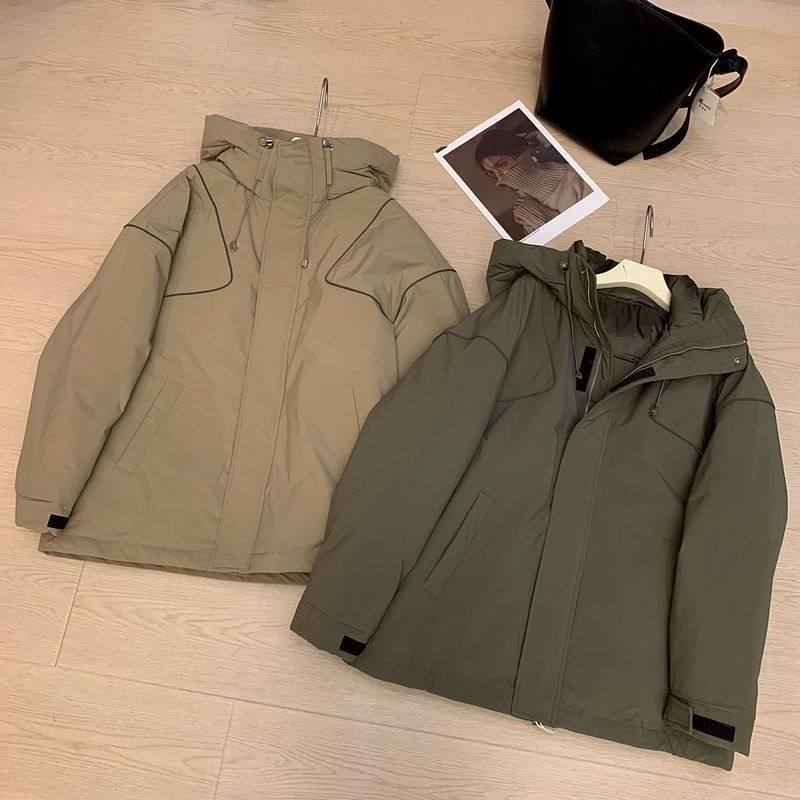 A25连帽棉服女加厚款洋气外套2024秋冬新款宽松休闲保暖防寒服,女装/女士精品,短外套,淘宝优惠券,粉丝福利购,淘宝优惠卷