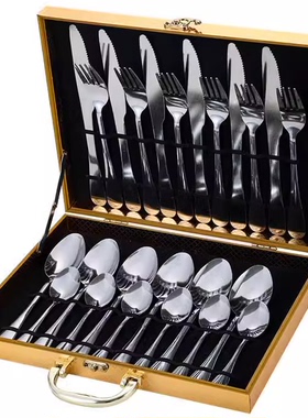Stainless steel cutlery 24-piece steak cutlery and spoon set
