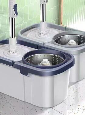 Floor tow double drive hydraulic rod lazy mop free hand wash