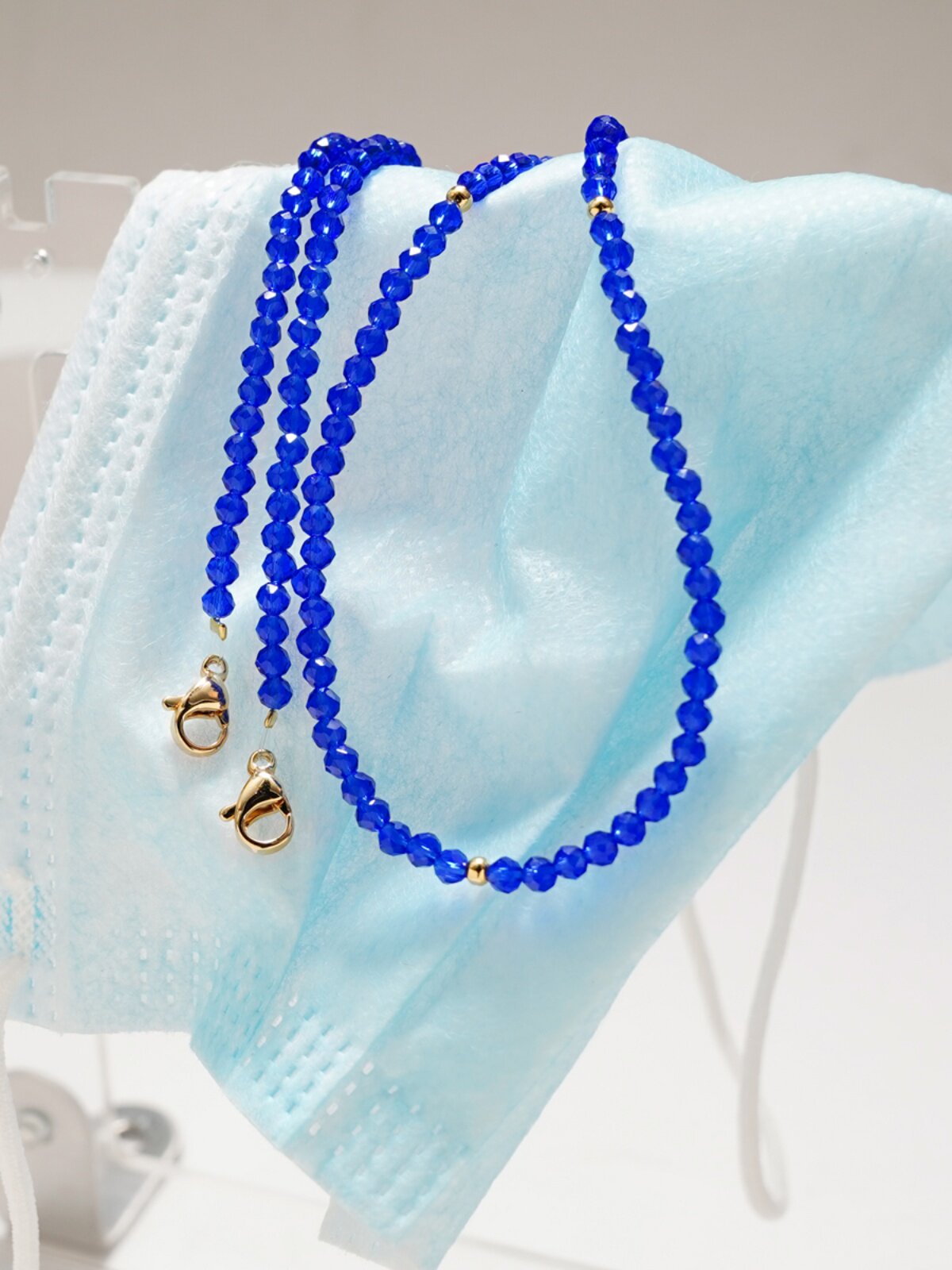 LUCKY CRYSTAL GLASSES CHAIN HALTERNECK WOMENS WIRELESS HEADPHONES SUNGLASSES MASKS STAR MODELS NON-FADING DIY HANGING CHAINS ANTI-DROPPING