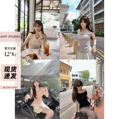 AHY莱赛尔桑蚕丝多色荡领tee