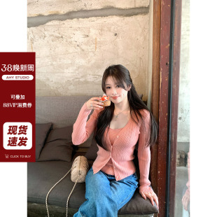 羊毛莫代尔气质减龄抗起球高弹亲肤针织两件套女新品 现货 AHY