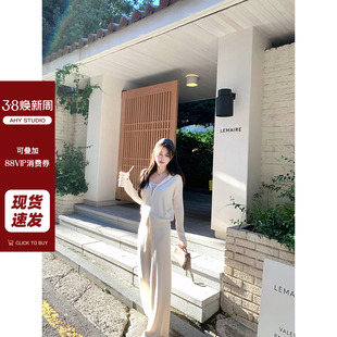 新品 现货 羊毛百搭基础简约连帽针织套装 16针斯托尔经典 AHY