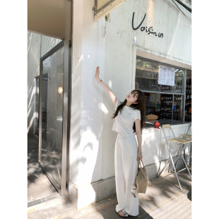 AHY 女防晒百搭裤 25春夏折扣 纯色抽绳垂感直筒休闲裤 子 立减