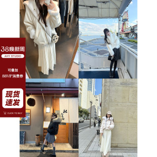 本简约百搭精致针织百褶半身裙新品 33羊毛双版 AHY 现货