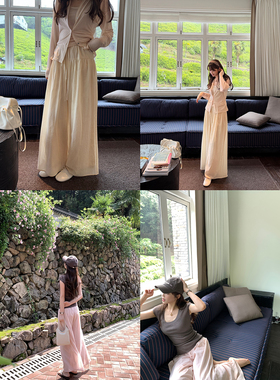 【AHY】友好裤 100棉温柔百搭简约宽松飘逸夏天休闲长裙裤新品