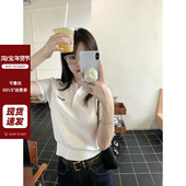 polo上衣新品 现货AHY 100棉品质老钱风刺绣针织无袖