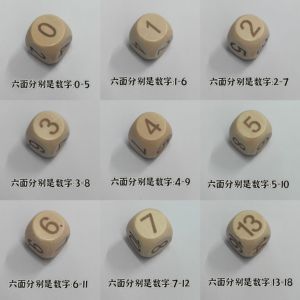 实木数字骰子数学教学道具幼教教具数字骰子数字段色子识数学具