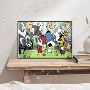 空洞骑士丝之歌游戏Hollow Knight: Silksong帆布打印海报装饰画