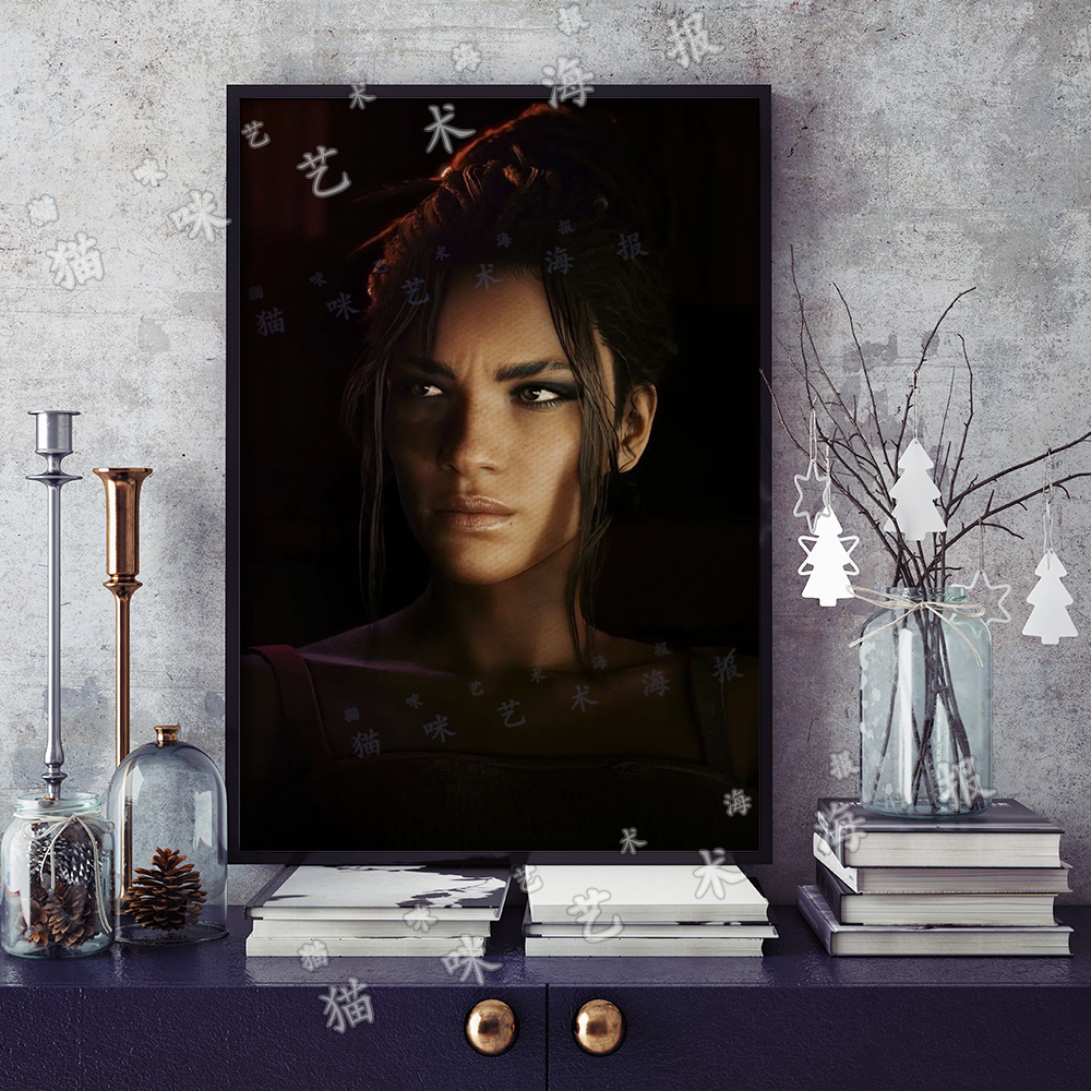 赛博朋克2077 帕南帕尔默帆布打印金属框架海报装饰画家居游戏