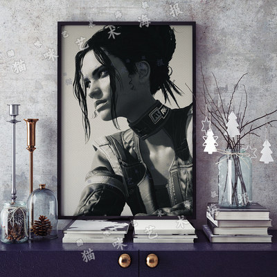 赛博朋克2077 帕南帕尔默帆布打印金属框架海报装饰画家居游戏