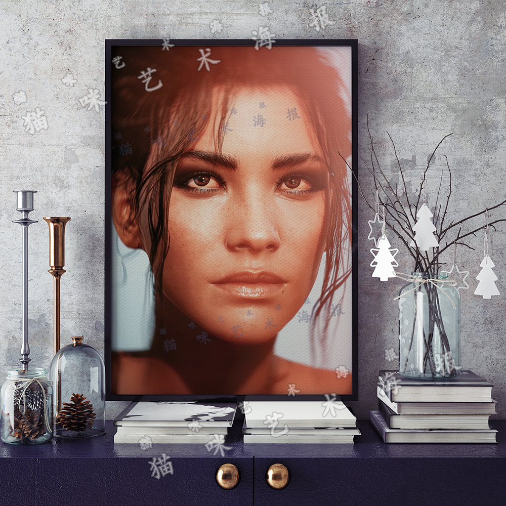 赛博朋克2077 帕南帕尔默帆布打印金属框架海报装饰画家居游戏