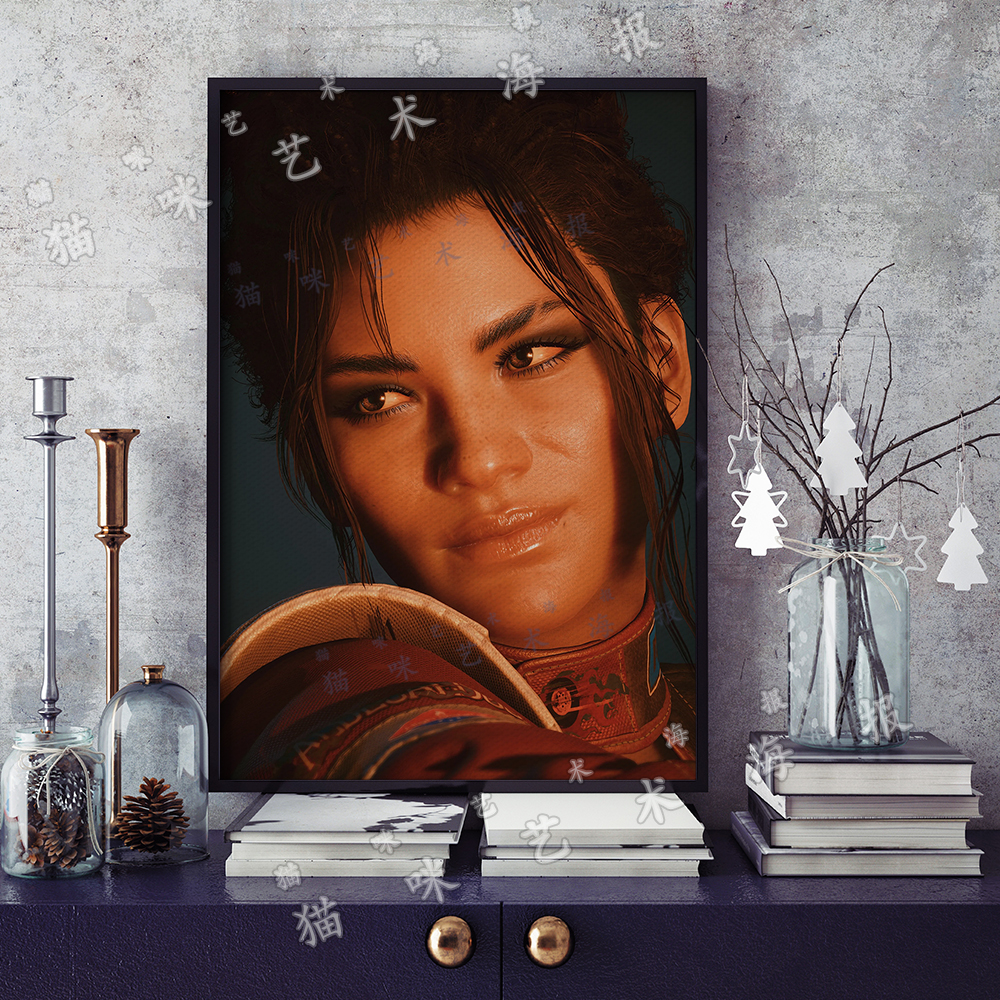 赛博朋克2077 帕南帕尔默帆布打印金属框架海报装饰画家居游戏