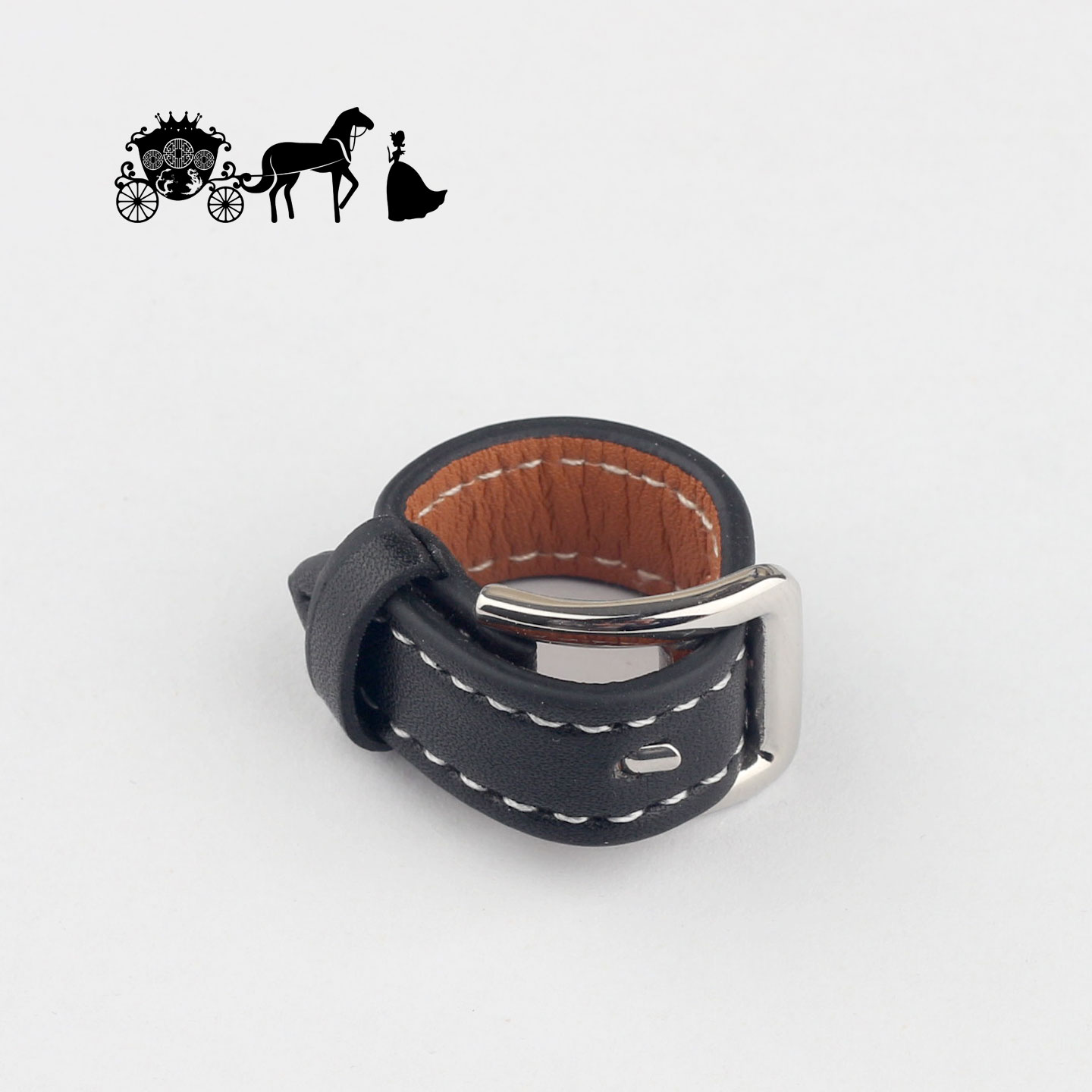 高级感男士皮扣丝巾扣高档披风骏马飞马Twilly钛钢围巾扣方巾配饰