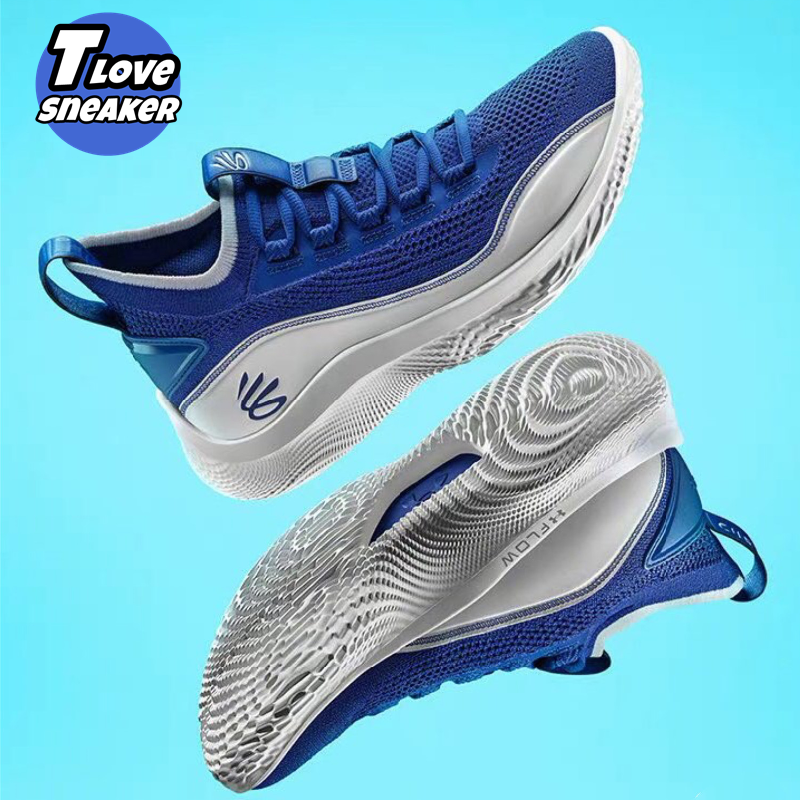 ua安德玛 curry8 库里8蓝色62分轻便男子实战篮球鞋 3023085-402