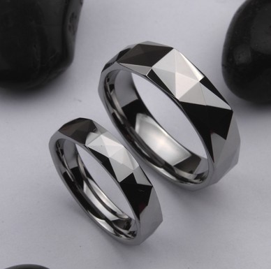 真男人专柜正品 钨金情侣戒指环 情人节对戒 男 女 闪亮切面戒指