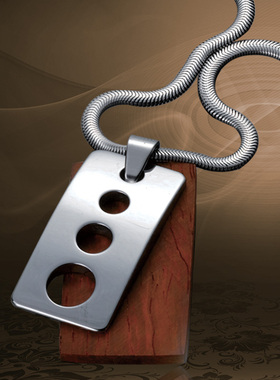 独家设计真男人钨金红木原创吊坠