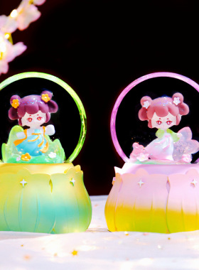 唯美梦幻星海胧月水晶球音乐盒