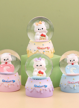 下午茶小时光迷你水晶球发光桌面