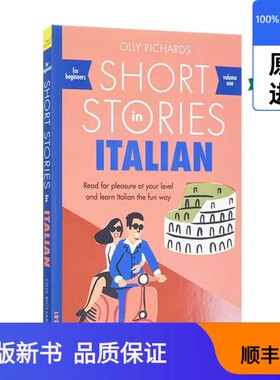 【现货进口原版】英文原版 Short Stories in Italian for Beginners 适合初学者的意大利语短篇小说 英文版 进口英语原版书籍Olly